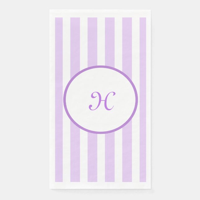 Servilleta De Papel Lilac Stripes Papel Napkin (Anverso)