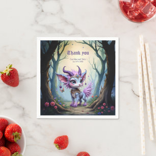 Servilleta De Papel Lilac Whisper – Guardián del Bosque Encantado