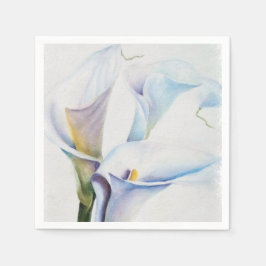 SERVILLETA DE PAPEL LILIES DE CALLA BLANCA PAPEL NAPKINS