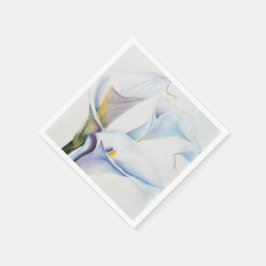 SERVILLETA DE PAPEL LILIES DE CALLA BLANCA PAPEL NAPKINS