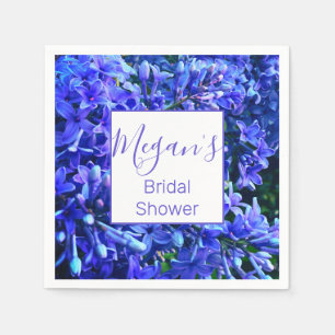 Servilleta De Papel Lililacas moradas azules y románticas foto floral