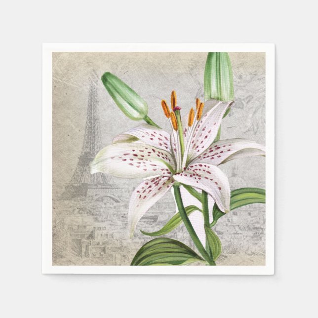 Servilleta De Papel Lily Flor (Anverso)