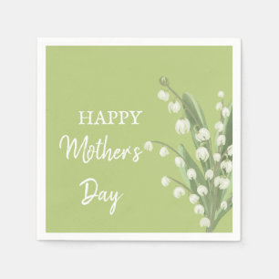 Servilleta De Papel Lily of the Valley Floral Happy Mothers Day