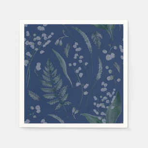 Servilleta De Papel Lily of Valley con Ferns Nápoles azules claros