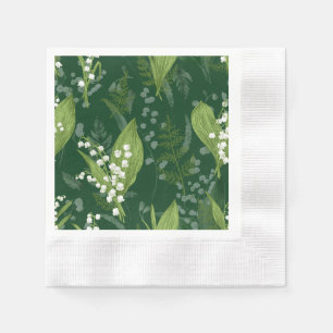 Servilleta De Papel Lily of Valley con Ferns Verde oscuro