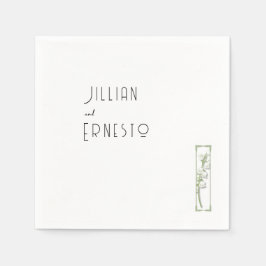 Servilleta De Papel Lily of Valley || Personalizado de ilustracion de