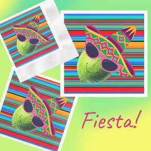Servilleta De Papel Lima Divertida con Sombrero de Fiesta