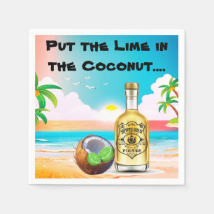 Servilleta De Papel Lime, Coconut y Rum Paper Napkins