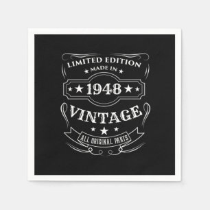 Servilleta De Papel Limited Edition Made In 1948 Vintage Birthday Gift