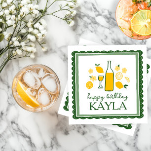 Servilleta De Papel Limonada de Limoncello Cumpleaños Personalizado