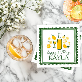 Servilleta De Papel Limonada de Limoncello Cumpleaños PERSONALIZADO de
