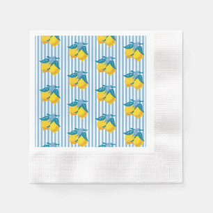 Servilleta De Papel Limones Amarillos Amalfi Estilo Mediterráneo