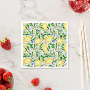 Servilleta De Papel Limones de acuarela fruta