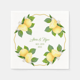 Servilleta De Papel Limones Fruta Cítrica Botánica
