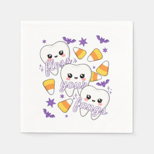 Servilleta De Papel Limpia Tus Colmillos Humor de Halloween Dental