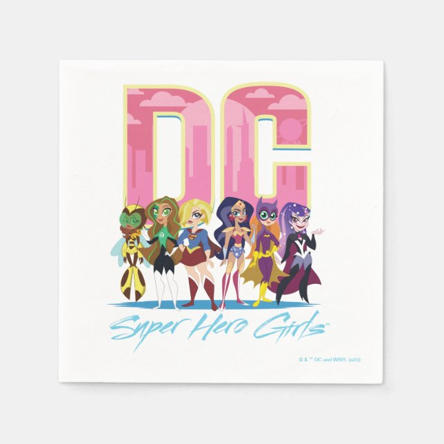 Servilleta De Papel Linaje de Chicas Super Hero DC (Anverso)