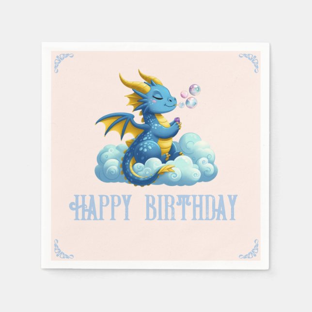 Servilleta De Papel Lindo/Arcoíris/Dragón/Caprichoso  (Anverso)