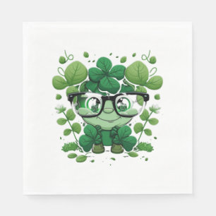 Servilleta De Papel lindo día de los Patrones lindo shamrock donde gaf