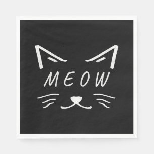 Servilleta De Papel lindo gato pequeño con cara de mijo