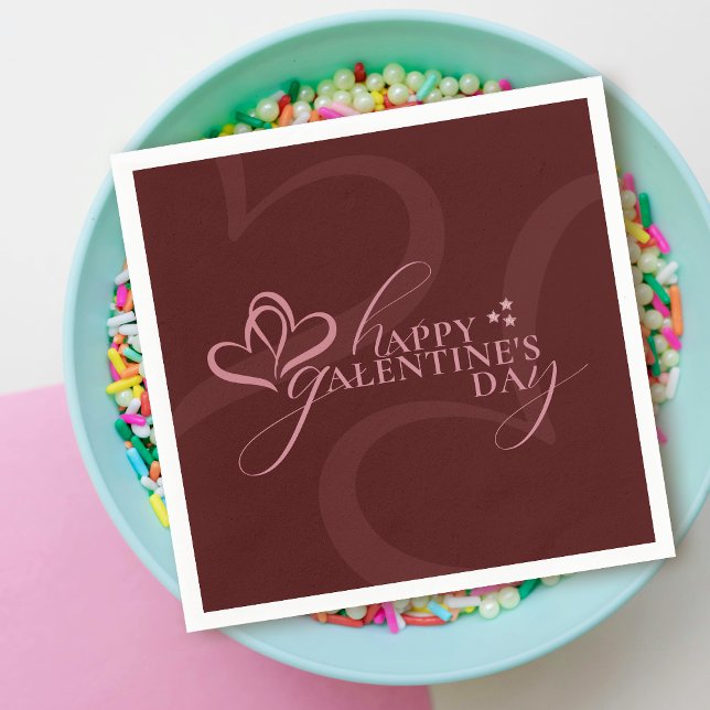 Servilleta De Papel Lindo Minimal Moderno Chic Crema Script Galentines (Subido por el creador)