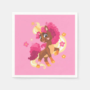 Servilleta De Papel Lindo unicornio floral
