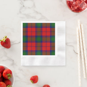 Servilleta De Papel Lindsay tartan green platillo rojo