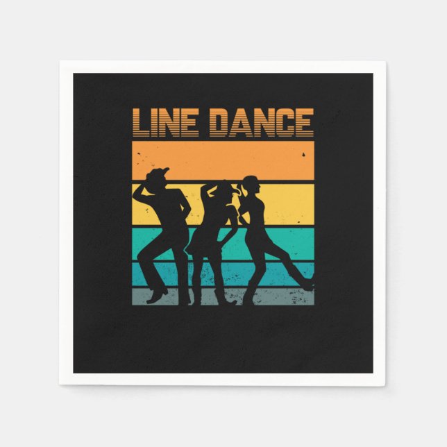 Servilleta De Papel Line Dance Country Dance Line Dancing Country Gift (Anverso)