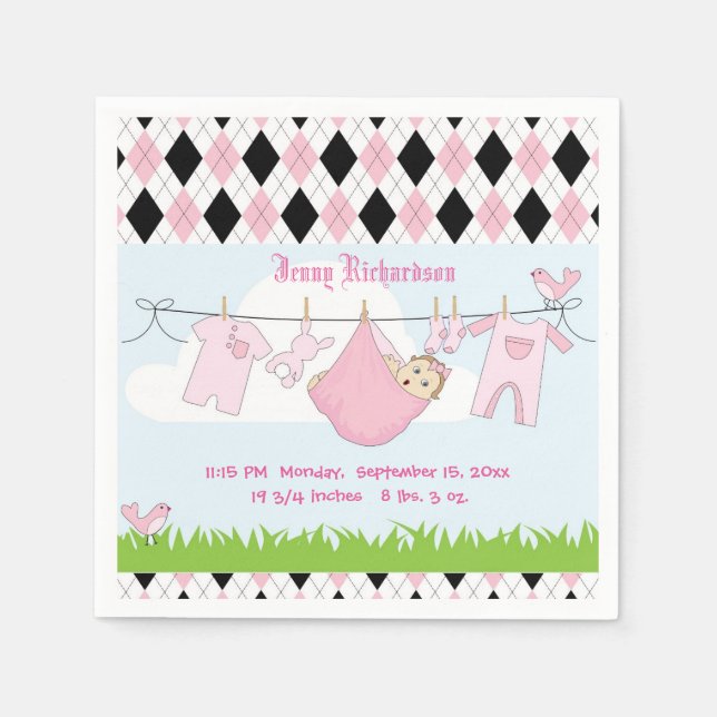 Servilleta De Papel Línea Cute Baby Clothes (Anverso)
