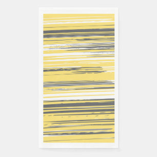 Servilleta De Papel Líneas pintadas a mano - amarillo