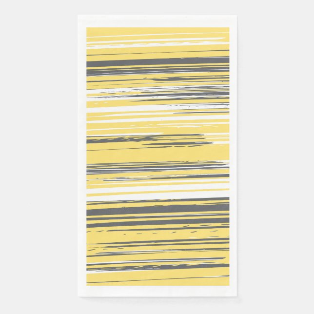Servilleta De Papel Líneas pintadas a mano - amarillo (Anverso)