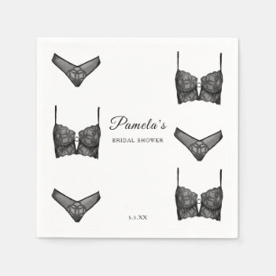 Servilleta De Papel Lingerie Bridal Shower Bachelorette Panty Pattern
