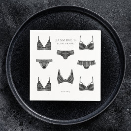 Servilleta De Papel Lingerie Bridal Shower Bachelorette Panty Pattern