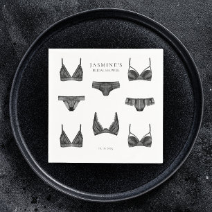 Servilleta De Papel Lingerie Bridal Shower Bachelorette Panty Pattern