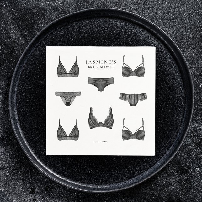 Servilleta De Papel Lingerie Bridal Shower Bachelorette Panty Pattern (Subido por el creador)