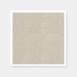 Servilleta De Papel Lino beige rústico impreso