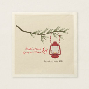 Servilleta De Papel Linterna de camping + toallas de Boda de árbol eve