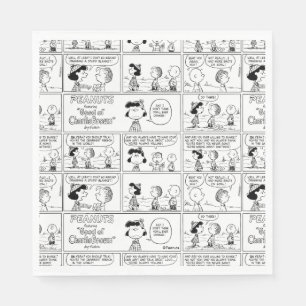 Servilleta De Papel Linus le dice a Lucy que es cangrejo