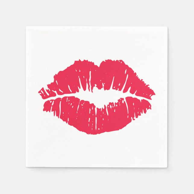 Servilleta De Papel Lipstick Kiss (Anverso)