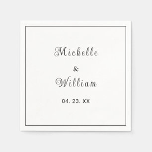 Servilleta De Papel Liquidación personalizada de B&W con fecha