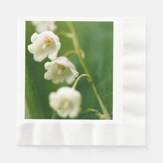 Servilleta De Papel Lirio blanco del valle (Convallaria majalis) (Anverso)