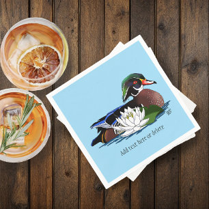 Servilleta De Papel Lirio de agua de pato de madera