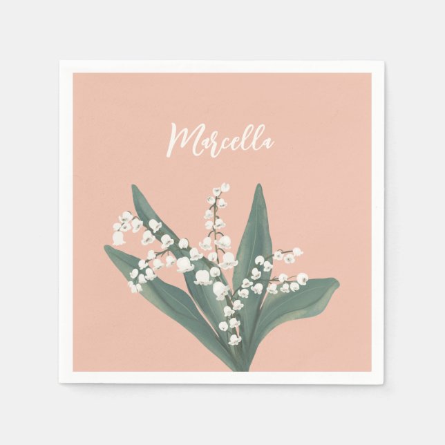 Servilleta De Papel Lirio Del Valle Personalizado (Anverso)