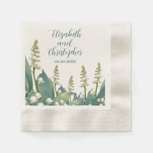 Servilleta De Papel Lirio elegante del valle Boda floral