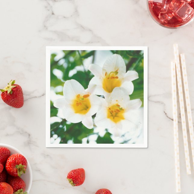 Servilleta De Papel Lirios blancos - Lilium candidum (In situ)