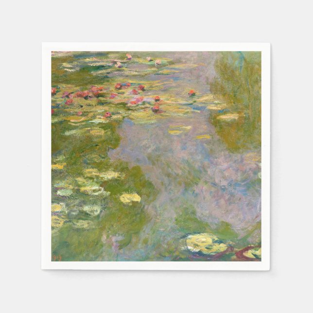 Servilleta De Papel LIRIOS DE AGUA por Claude Monet  (Anverso)