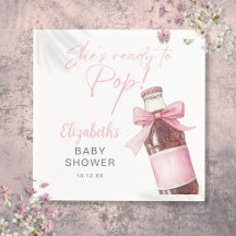 Listo para explotar en rosa, botella de soda, baby