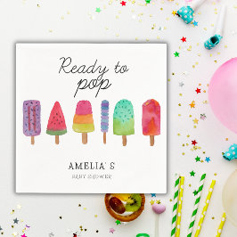 Servilleta De Papel Listo Para Pop Popsicle Baby Shower Fiesta