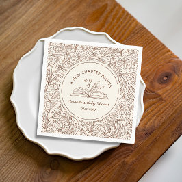 Servilleta De Papel Literary Book Baby Shower A New Chapter Begins  