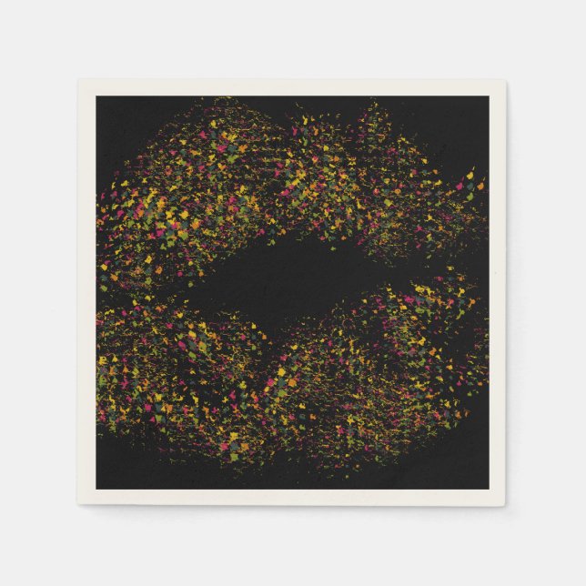 Servilleta De Papel Litros de estilo colorido (Anverso)