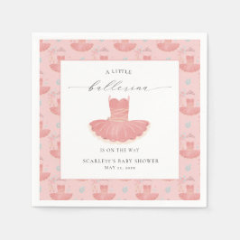 Servilleta De Papel Little Ballerina Tutu Chica Baby Shower Napkins